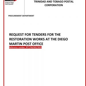 Request for Tenders for Restoration Works at the Diego Martin Post Office