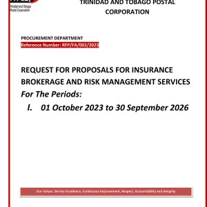 Request for Proposals for Insurance Brokerage and Risk Management Services